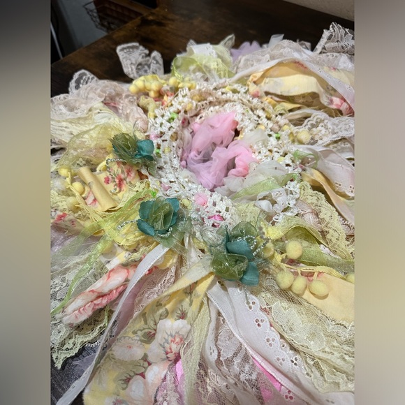 Real Feather Pink Angel Wings Lace Tutu Pearls Set Photo Prop Costume Dress Up - Picture 3 of 13